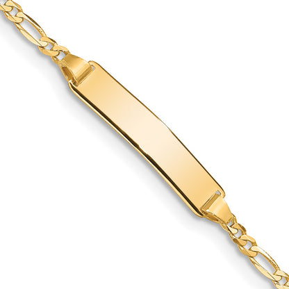 5.5 Inch 14K Baby Figaro Id Bracelet
