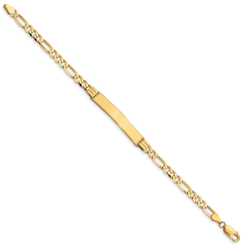 14K Figaro Id Bracelet