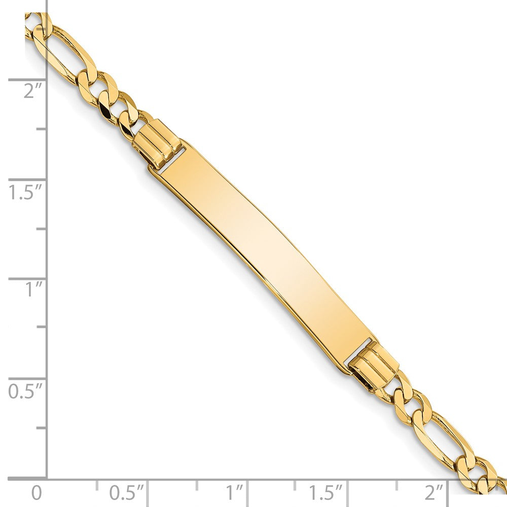 14K Figaro Id Bracelet