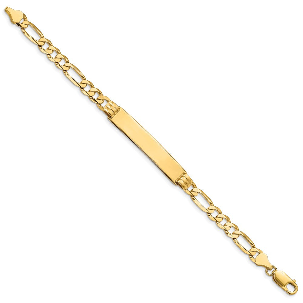 8 Inch 14K Figaro Id Bracelet