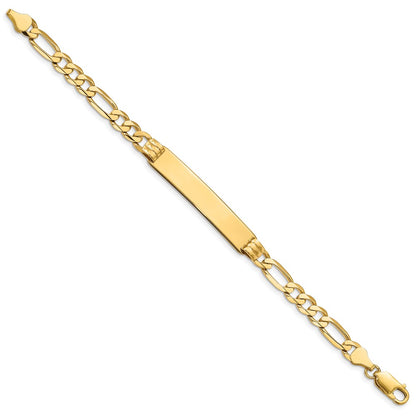 8 Inch 14K Figaro Id Bracelet