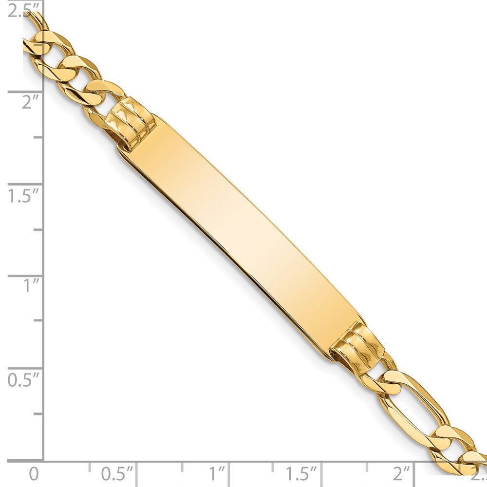 8 Inch 14K Figaro Id Bracelet