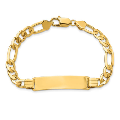 8 Inch 14K Figaro Id Bracelet