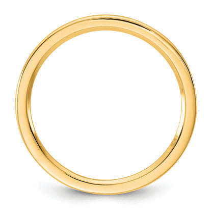 10K Yellow Gold 10Ky 1mm Standard Flat Comfort Fit Band Size 9.5
