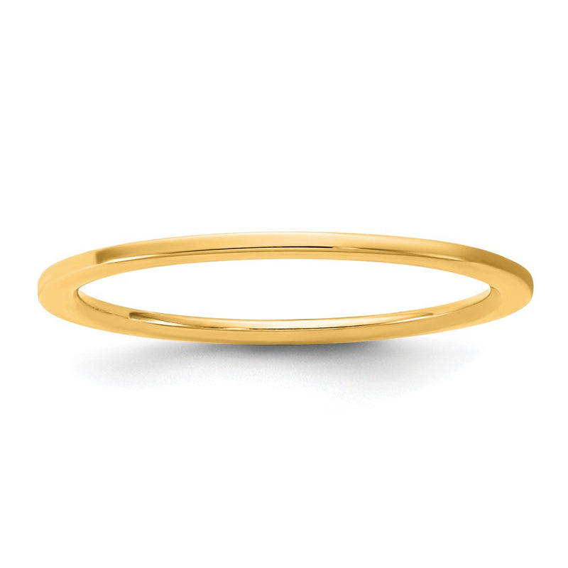 10K Yellow Gold 10Ky 1mm Standard Flat Comfort Fit Band Size 10