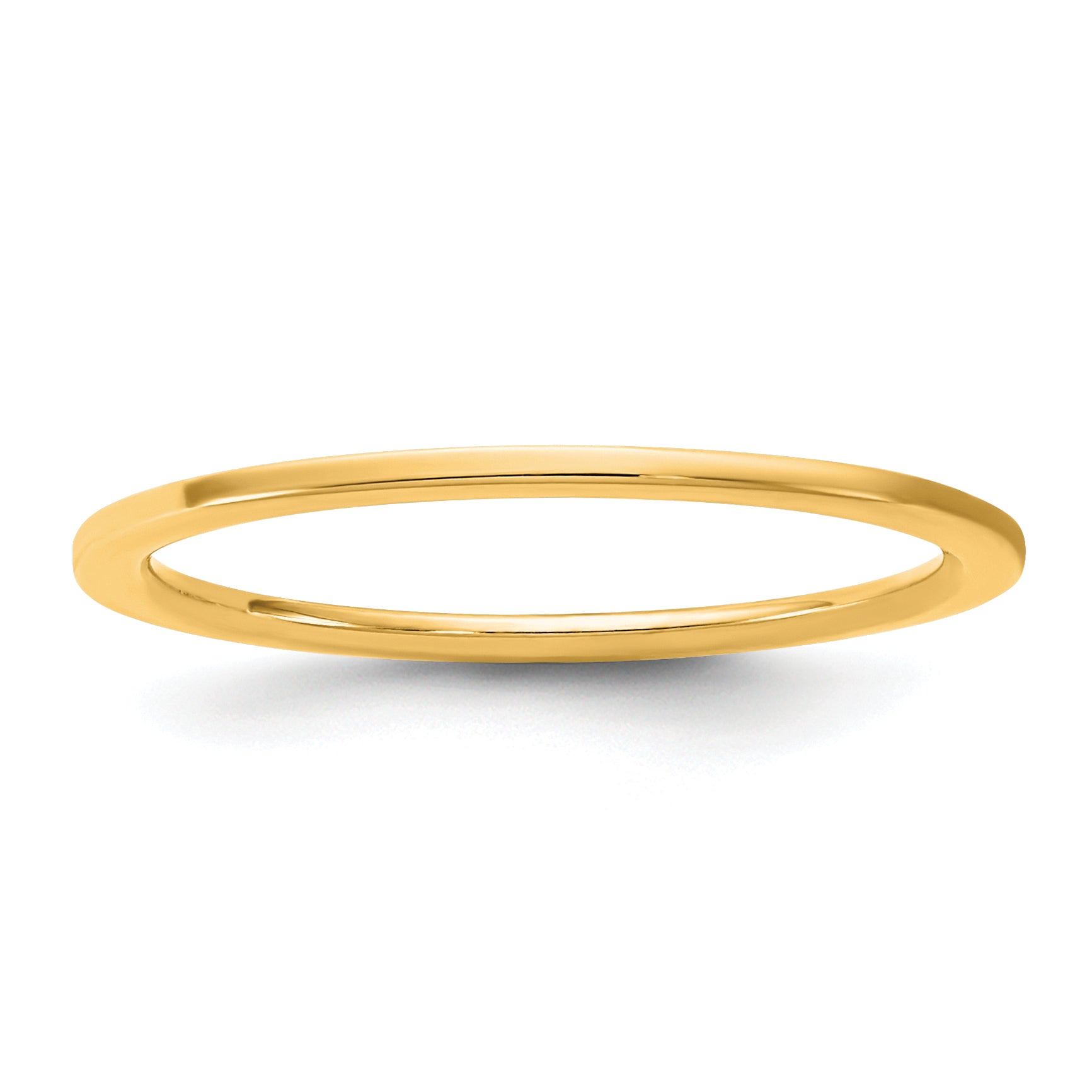10K Yellow Gold 10Ky 1mm Standard Flat Comfort Fit Band Size 9.5