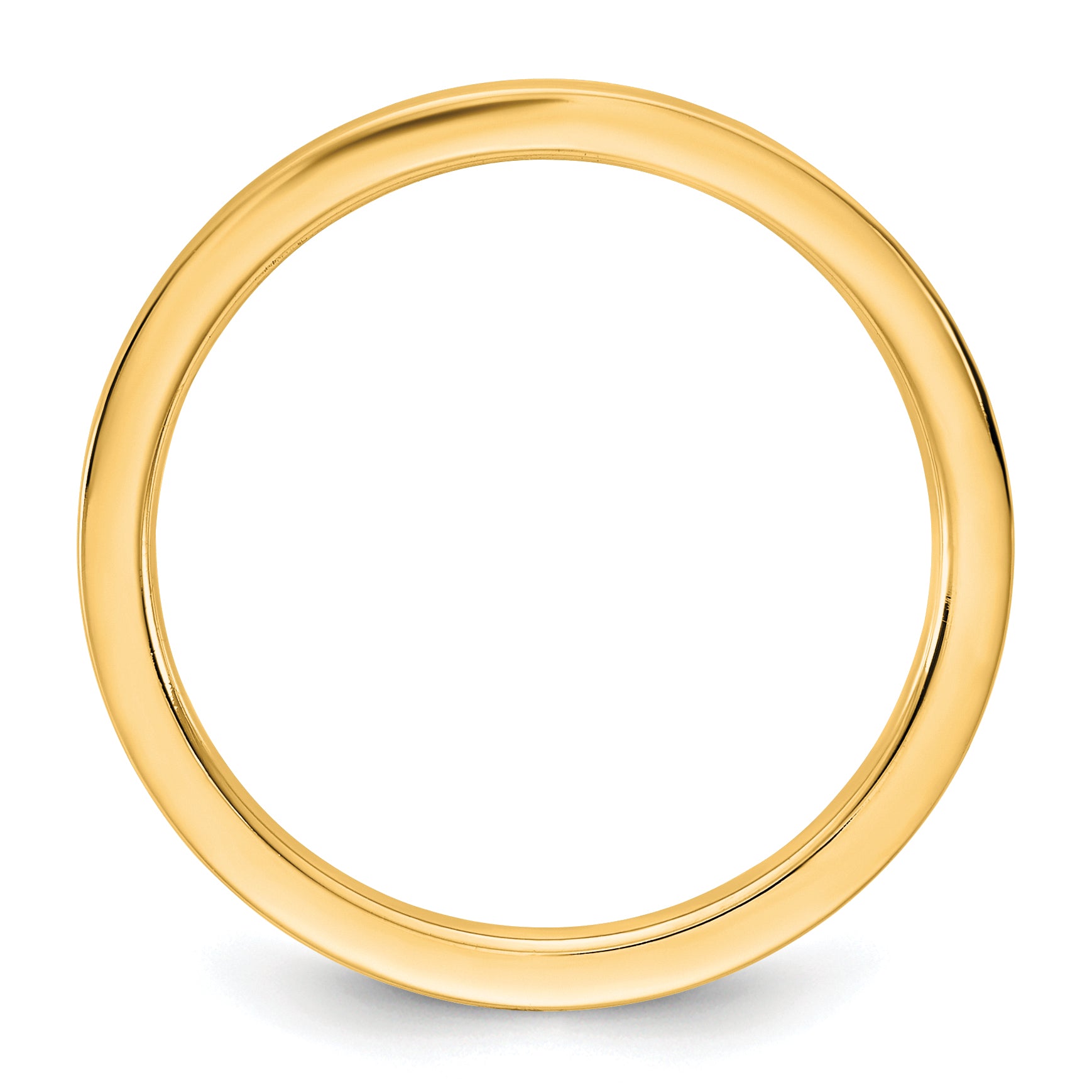 10K Yellow Gold 10Ky 1.5mm Standard Flat Comfort Fit Band Size 7.5
