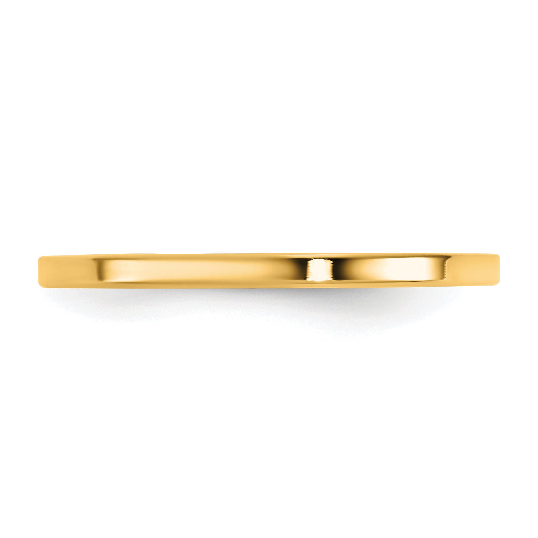 10K Yellow Gold 10Ky 1.5mm Standard Flat Comfort Fit Band Size 7.5