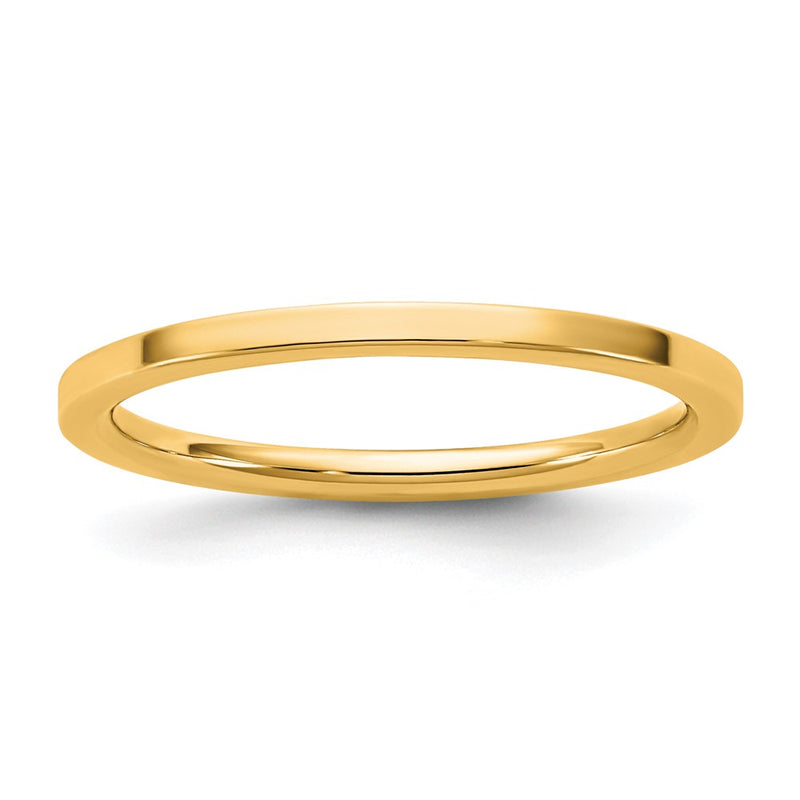 10K Yellow Gold 10Ky 1.5mm Standard Flat Comfort Fit Band Size 4