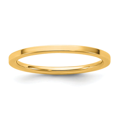 10K Yellow Gold 10Ky 1.5mm Standard Flat Comfort Fit Band Size 7.5