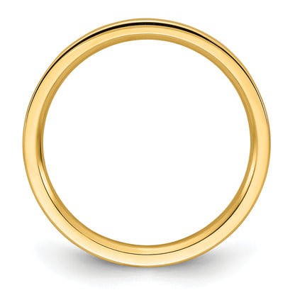 Solid 14K Yellow Gold 2mm Standard Flat Comfort Fit Men's/Women's Wedding Band Ring Size 10