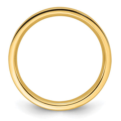 18k Yellow Gold 2.5mm Standard Weight Flat Comfort Fit Wedding Band Ring