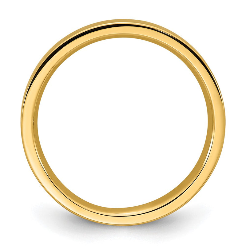 14k Yellow Gold 3mm Standard Weight Flat Comfort Fit Wedding Band Ring