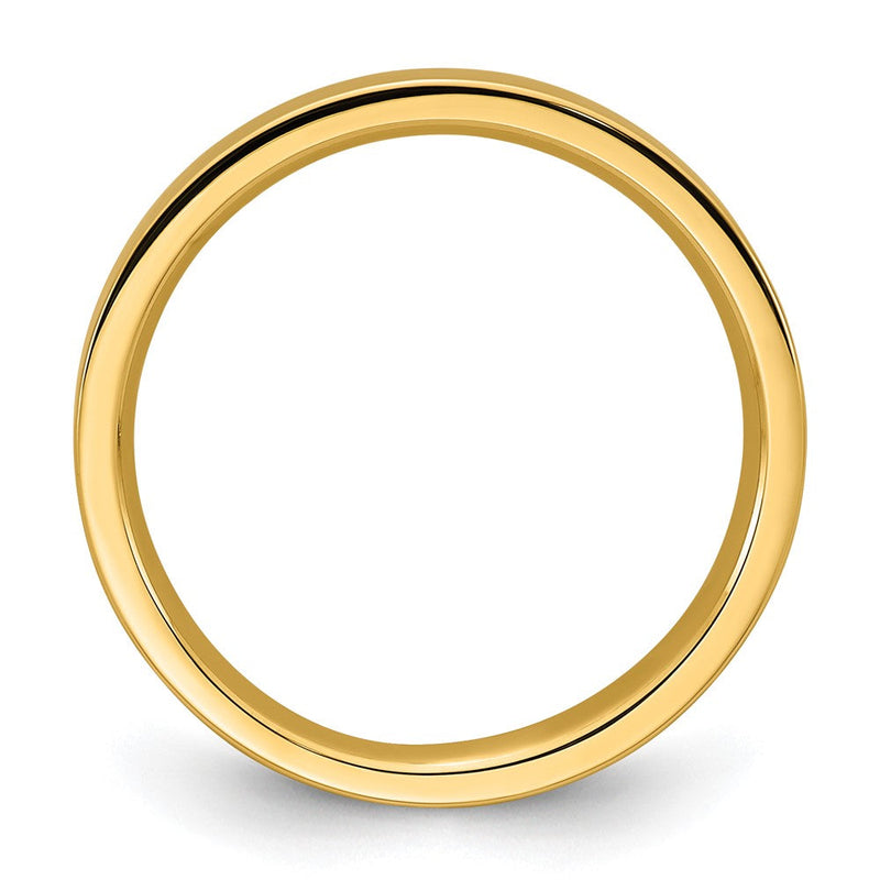 18k Yellow Gold 3mm Standard Weight Flat Comfort Fit Wedding Band Ring