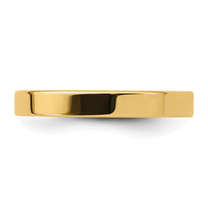 18k Yellow Gold 3mm Standard Weight Flat Comfort Fit Wedding Band Ring