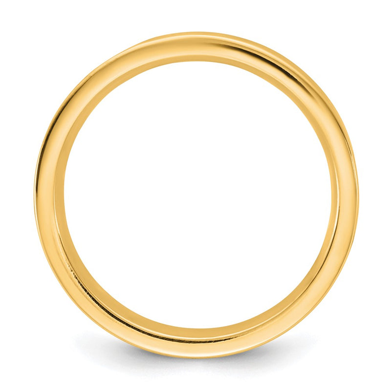 10K Yellow Gold 10Ky 3.5mm Standard Flat Comfort Fit Band Size 9