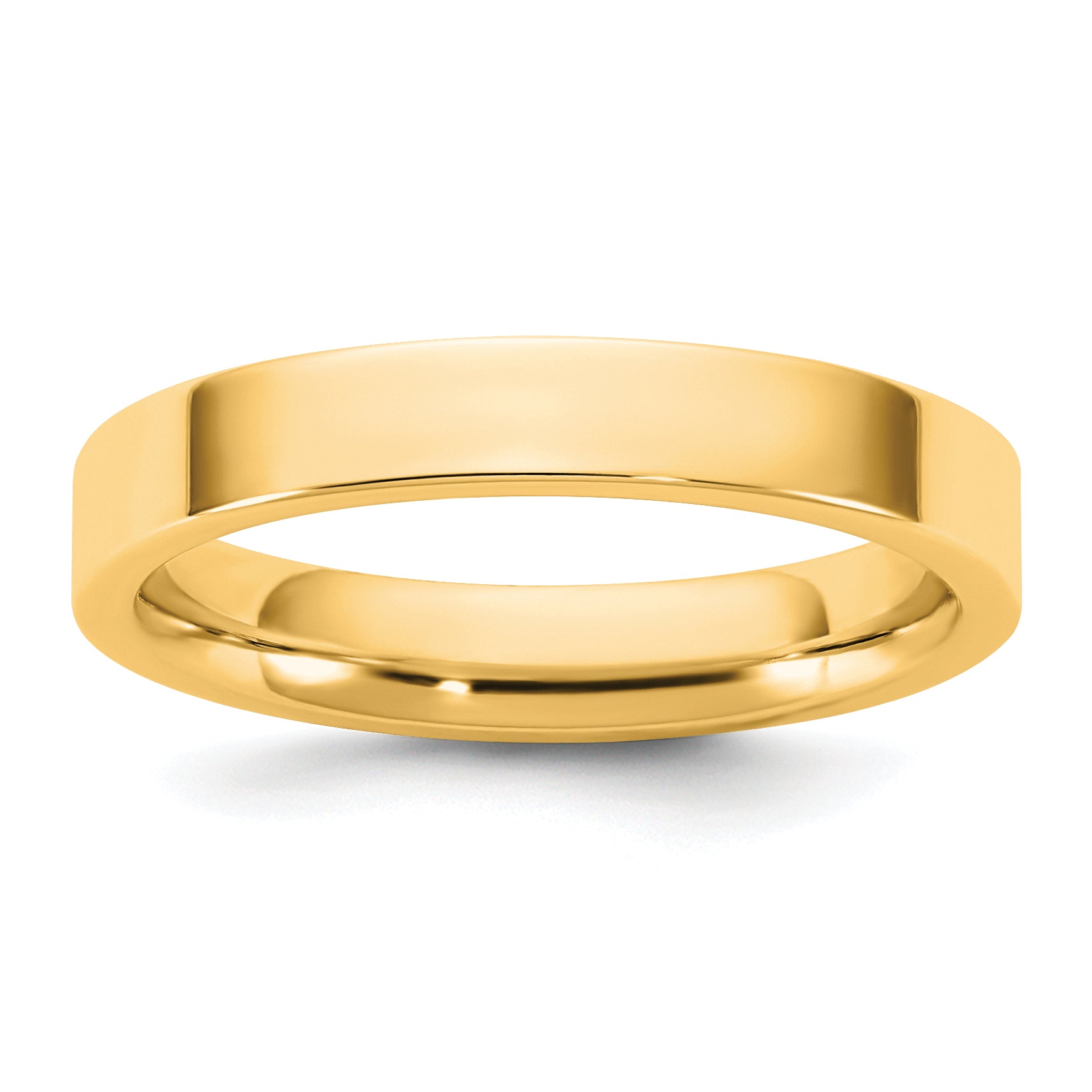 10K Yellow Gold 10Ky 3.5mm Standard Flat Comfort Fit Band Size 12.5