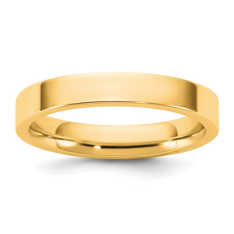 10K Yellow Gold 10Ky 3.5mm Standard Flat Comfort Fit Band Size 4