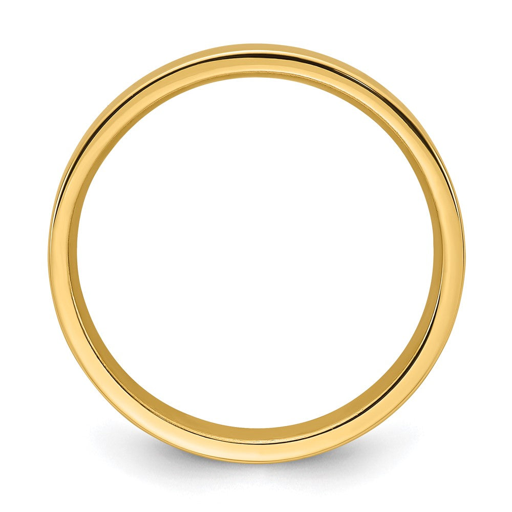 18k Yellow Gold 4mm Standard Weight Flat Comfort Fit Wedding Band Ring