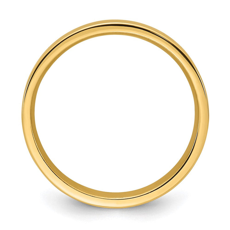 18k Yellow Gold 4mm Standard Weight Flat Comfort Fit Wedding Band Ring
