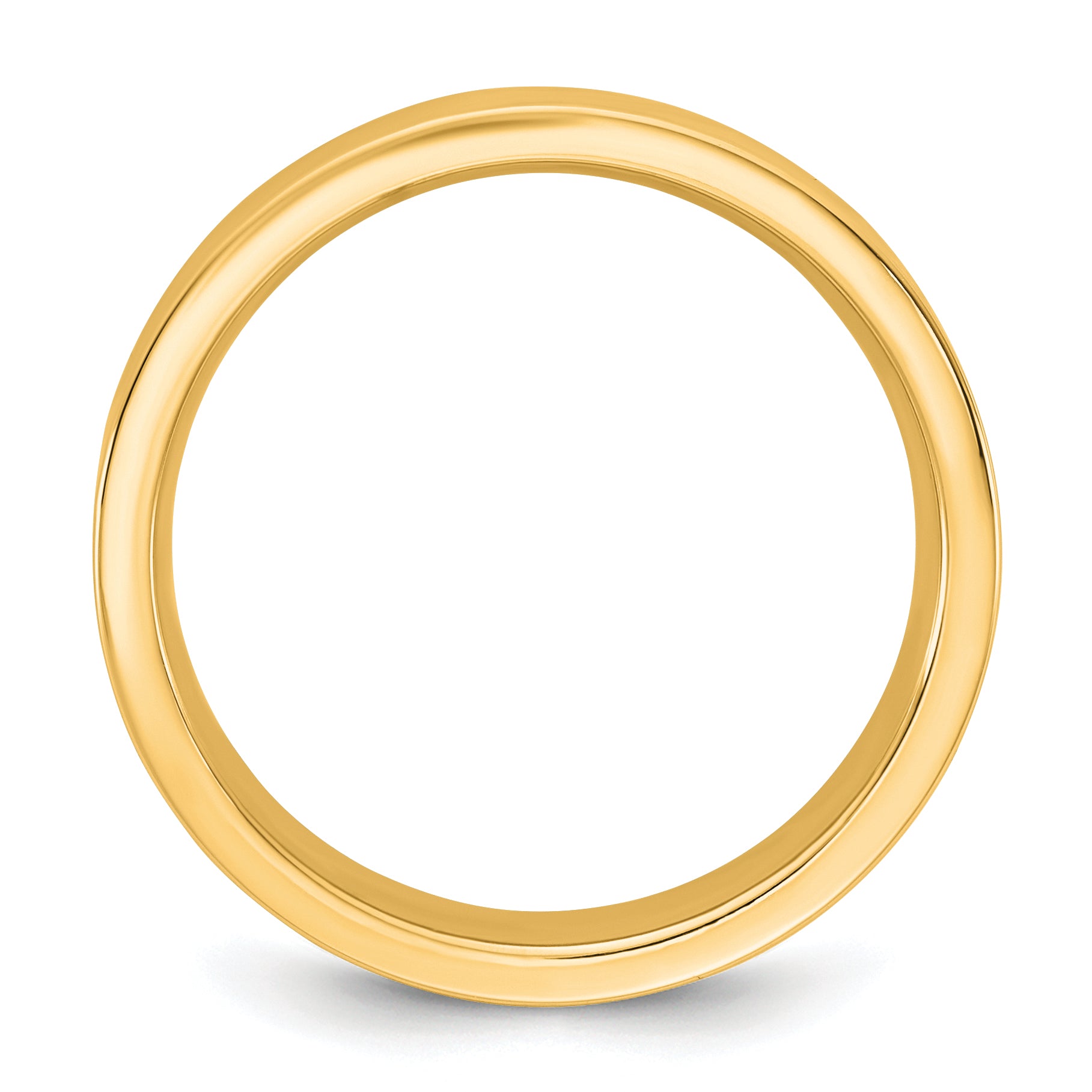 10K Yellow Gold 10Ky 4.5mm Standard Flat Comfort Fit Band Size 13.5