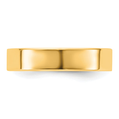 10K Yellow Gold 10Ky 4.5mm Standard Flat Comfort Fit Band Size 8