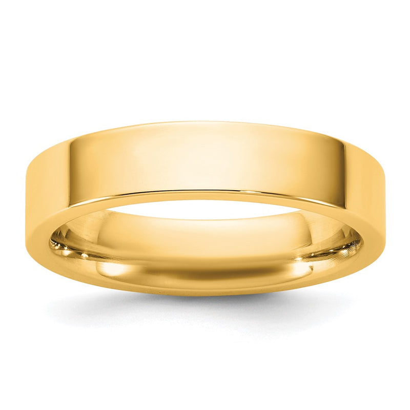 10K Yellow Gold 10Ky 4.5mm Standard Flat Comfort Fit Band Size 10.5