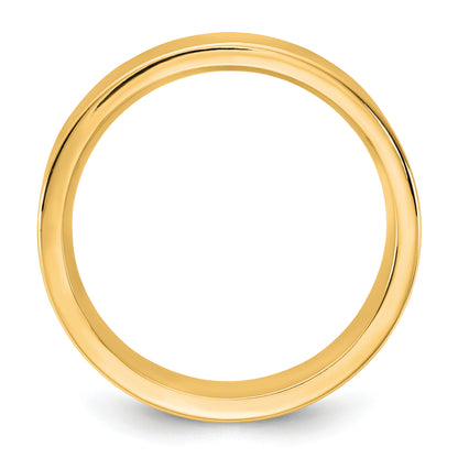 10K Yellow Gold 10Ky 5.5mm Standard Flat Comfort Fit Band Size 13