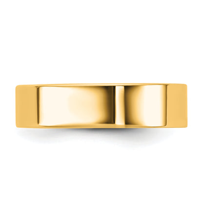 10K Yellow Gold 10Ky 5.5mm Standard Flat Comfort Fit Band Size 13