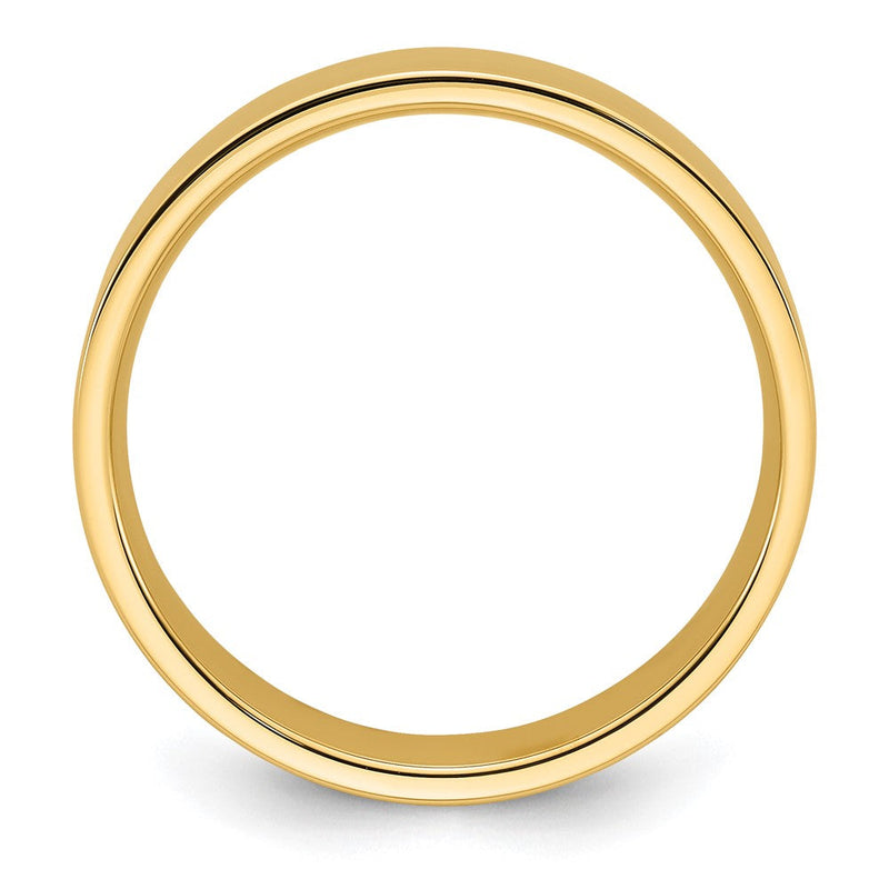 18k Yellow Gold 7mm Standard Weight Flat Comfort Fit Wedding Band Ring
