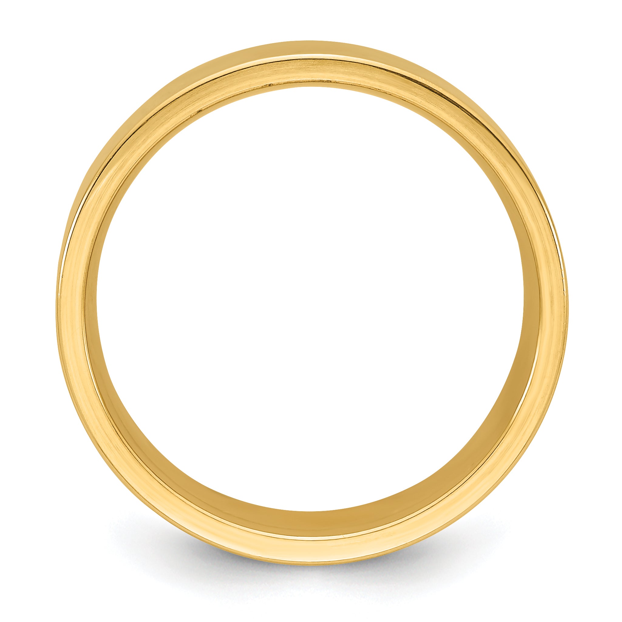 Solid 14K Yellow Gold 8mm Standard Flat Comfort Fit Men's/Women's Wedding Band Ring Size 14