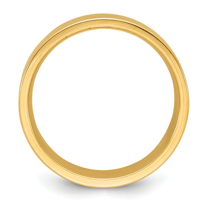 Solid 14K Yellow Gold 8mm Standard Flat Comfort Fit Men's/Women's Wedding Band Ring Size 14