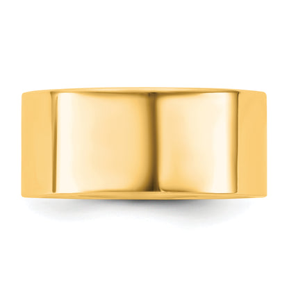 14K Yellow Gold 9mm Standard Flat Comfort Fit Band