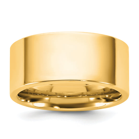 14K Yellow Gold 9mm Standard Flat Comfort Fit Band