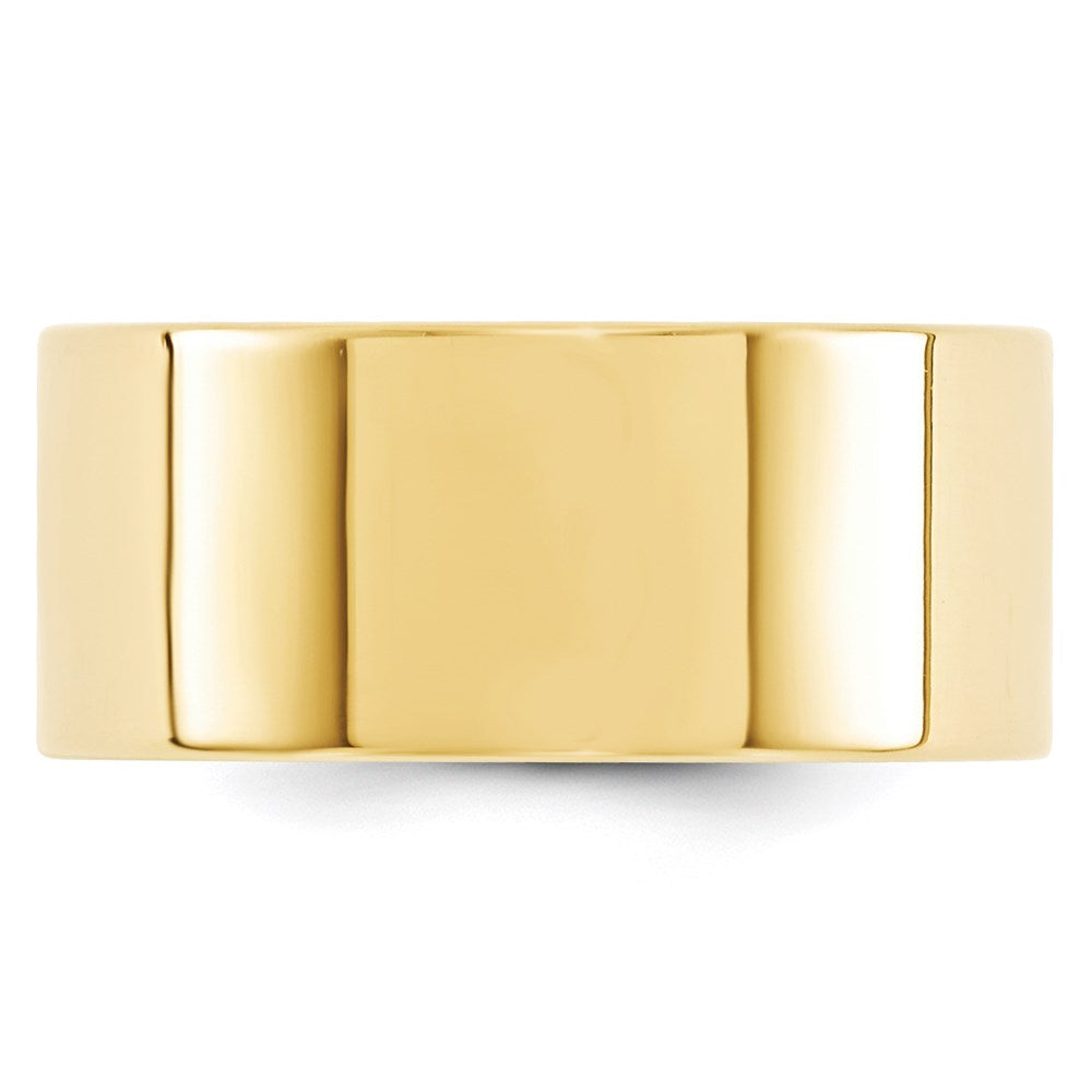 18k Yellow Gold 10mm Standard Weight Flat Comfort Fit Wedding Band Ring