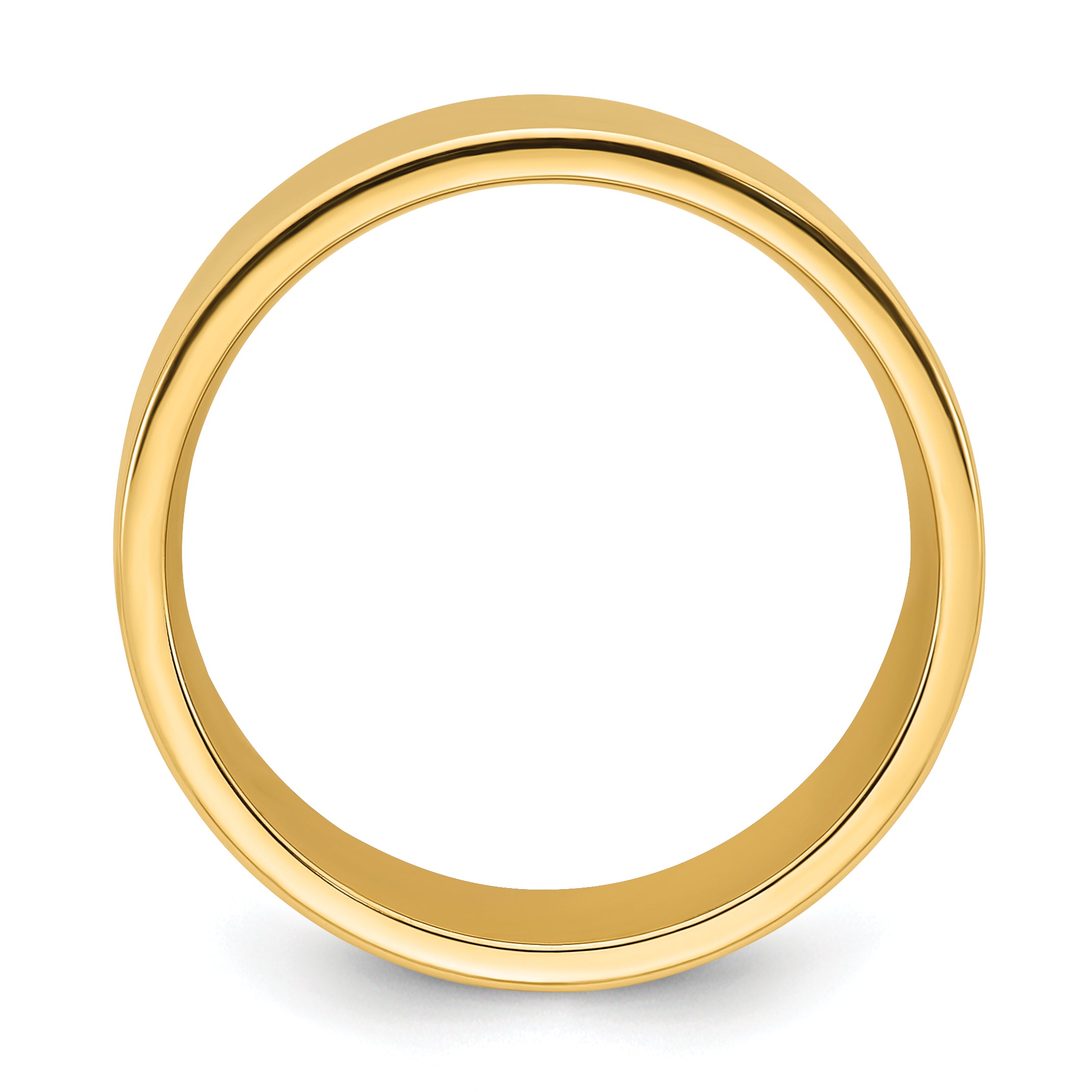 Solid 14K Yellow Gold 12mm Standard Flat Comfort Fit Men's/Women's Wedding Band Ring Size 14
