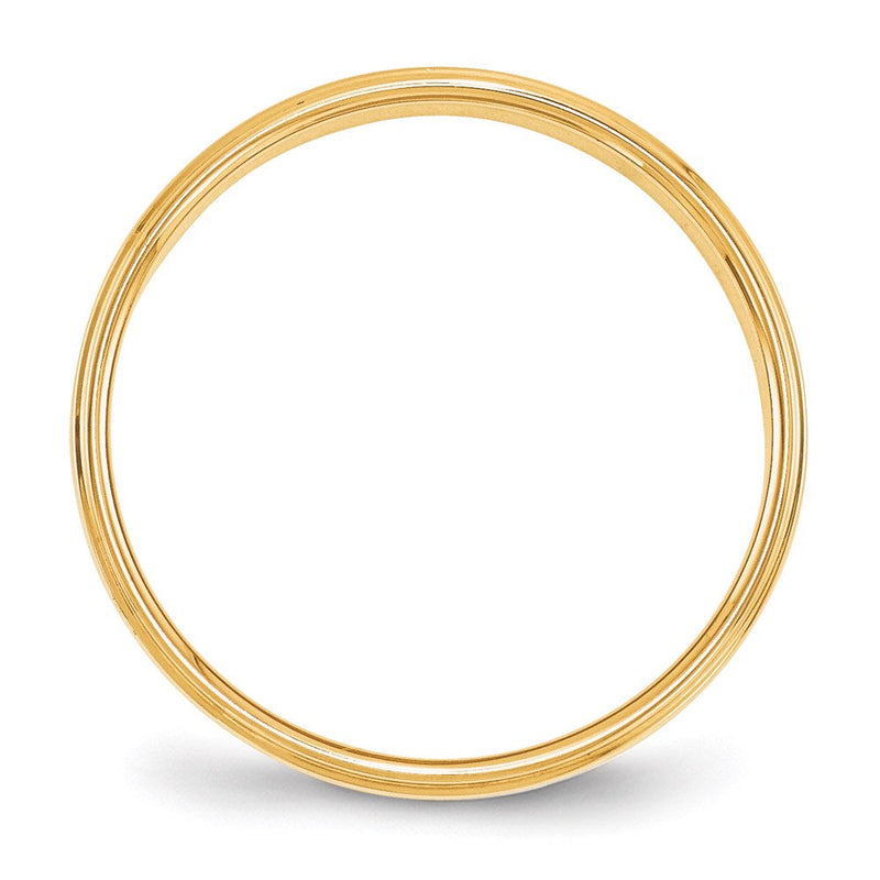 18k Yellow Gold 4mm Flat with Step Edge Wedding Band Ring
