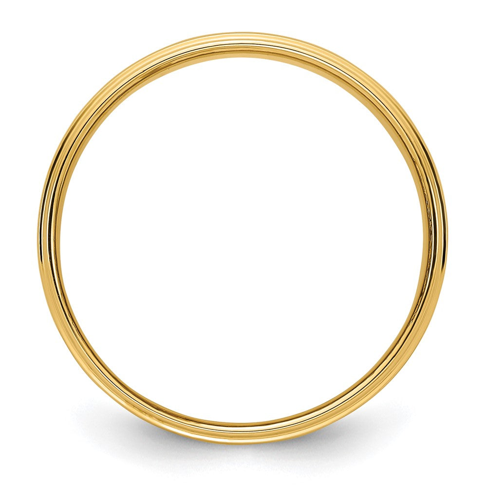 18k Yellow Gold 6mm Flat with Step Edge Wedding Band Ring
