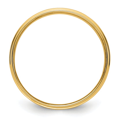 Solid 14K Yellow Gold 6mm Flat with Step Edge Men's/Women's Wedding Band Ring Size 7.5