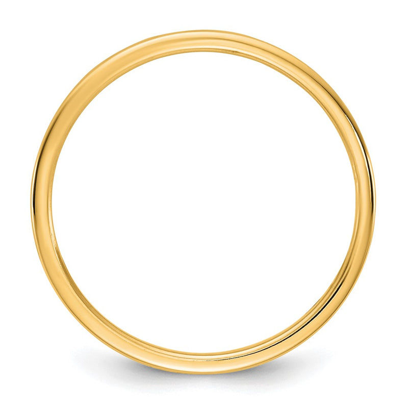 10K Yellow Gold 10Ky 1.5mm Lightweight Flat Band Size 8