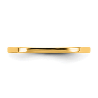 10K Yellow Gold 10Ky 1.5mm Lightweight Flat Band Size 4