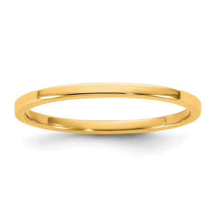 10K Yellow Gold 10Ky 1.5mm Lightweight Flat Band Size 10