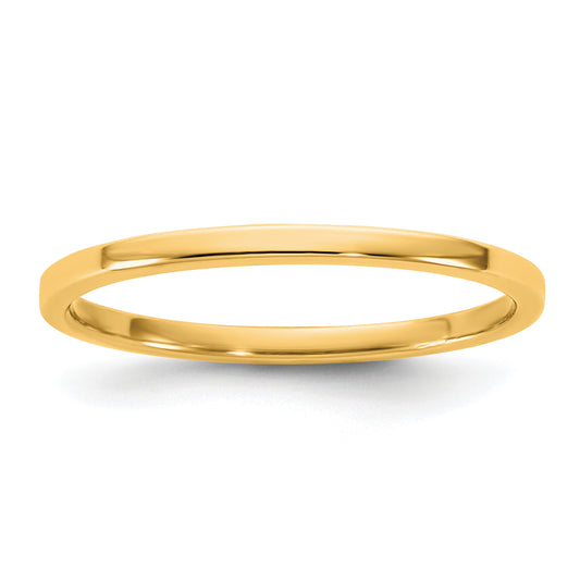 10K Yellow Gold 10Ky 1.5mm Ltw Flat Band Size 4