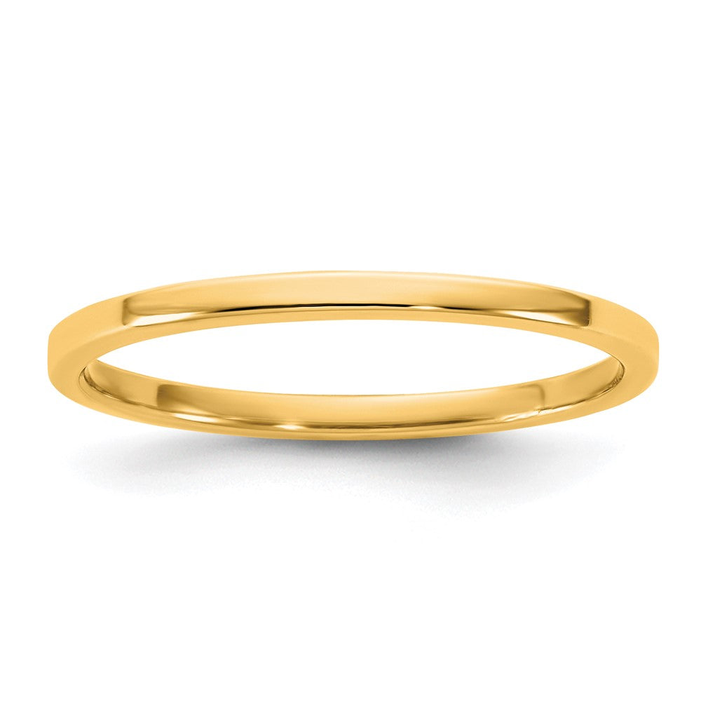 10K Yellow Gold 10Ky 1.5mm Lightweight Flat Band Size 8.5
