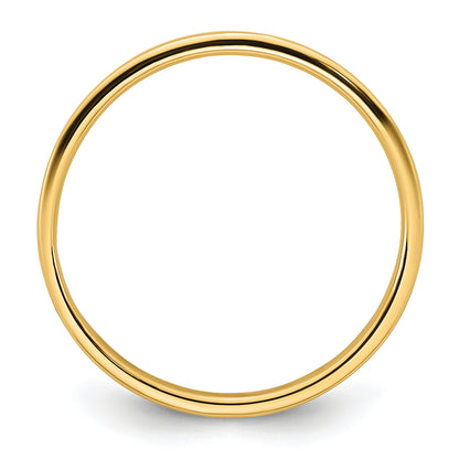 Solid 14K Yellow Gold 2mm Light Weight Flat Men's/Women's Wedding Band Ring Size 7.5