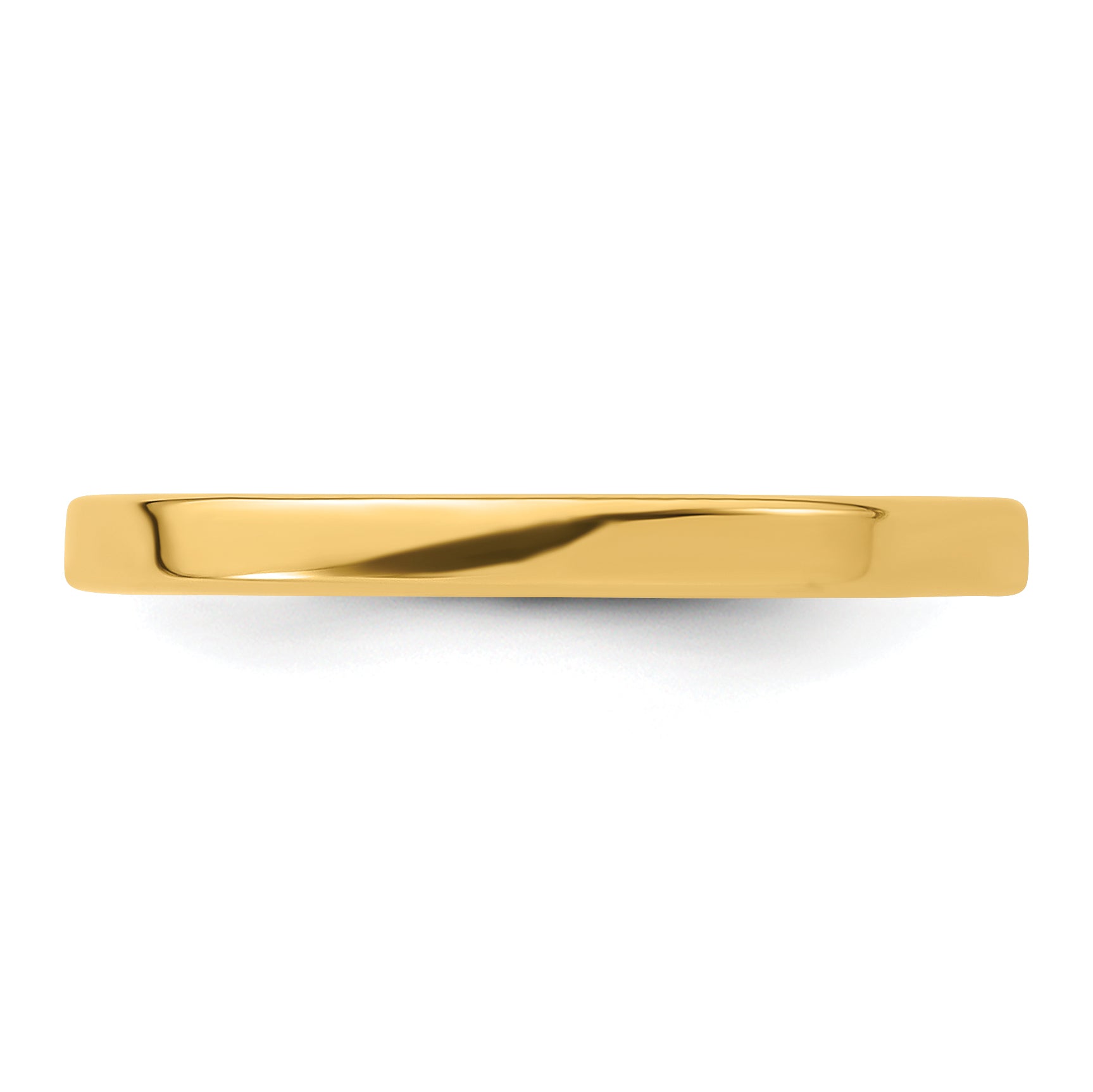 Solid 14K Yellow Gold 2mm Light Weight Flat Men's/Women's Wedding Band Ring Size 10
