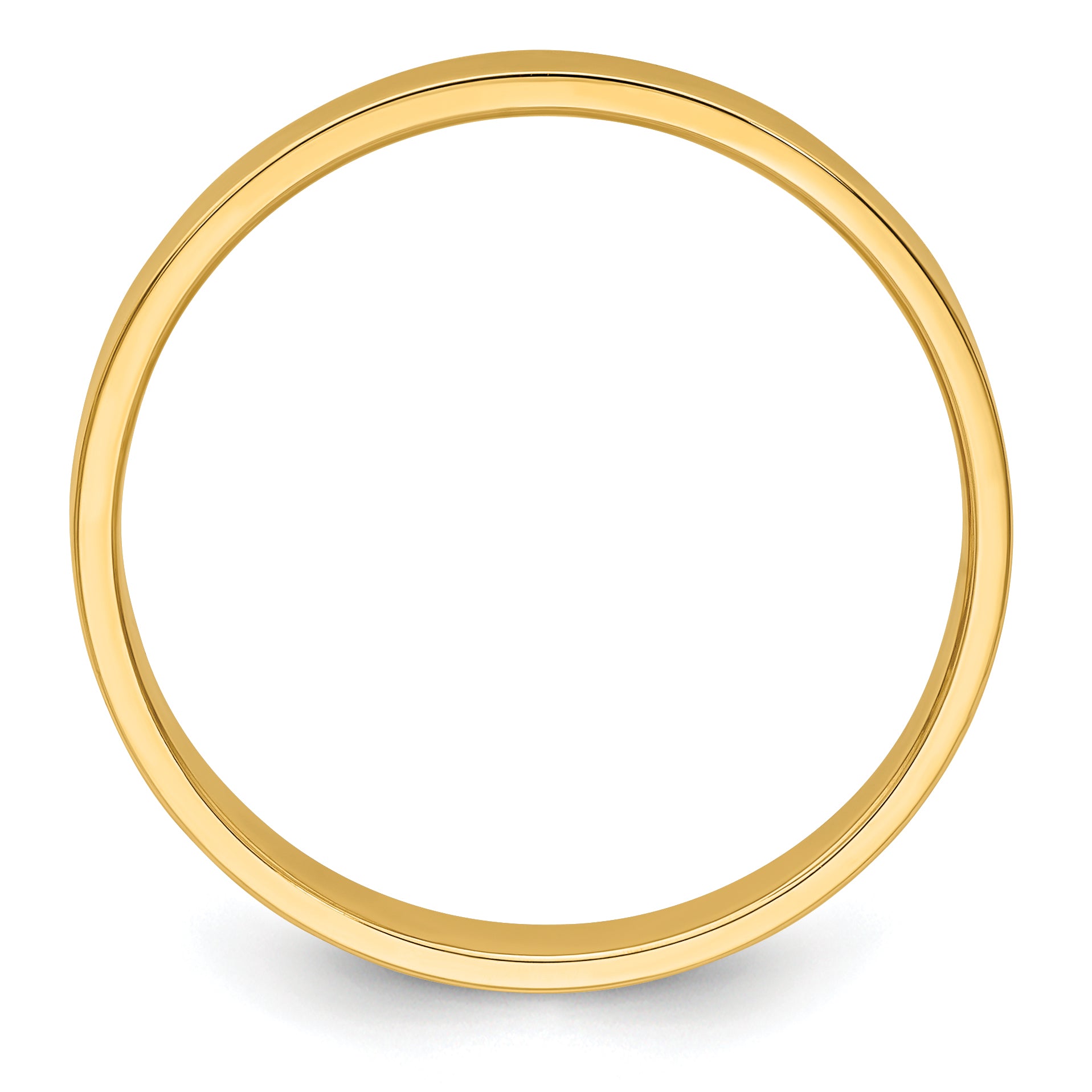 Solid 14K Yellow Gold 3mm Light Weight Flat Men's/Women's Wedding Band Ring Size 10
