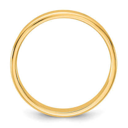 10K Yellow Gold 10Ky 3.5mm Lightweight Flat Band Size 12