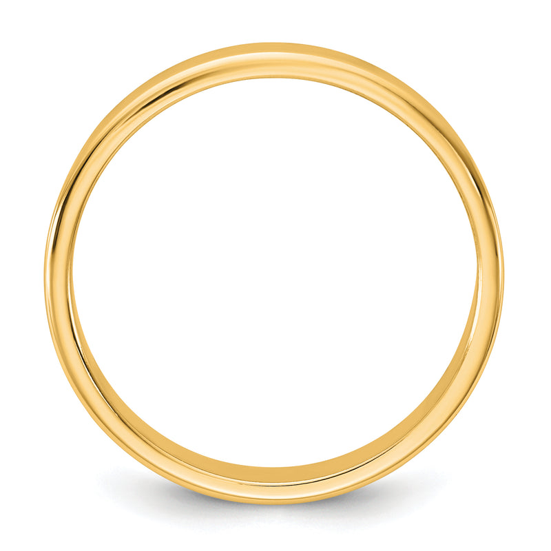 10K Yellow Gold 10Ky 3.5mm Lightweight Flat Band Size 8