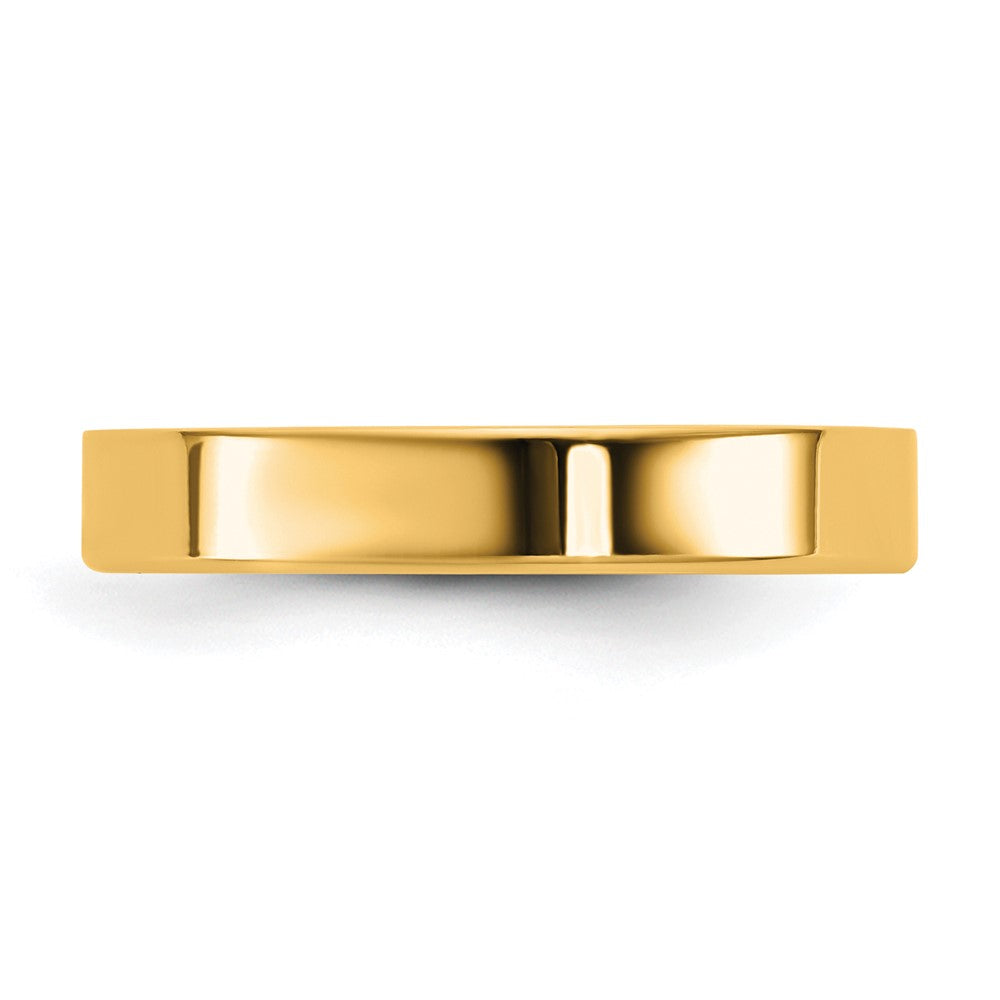 10K Yellow Gold 10Ky 3.5mm Lightweight Flat Band Size 12
